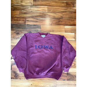 Size L Vintage 1990s Iowa‎ Embroidered Galt Sand Made in USA sweatshirt Crewneck